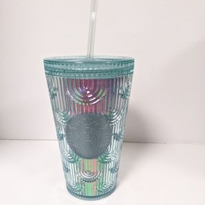 Starbucks tumbler mermaid scale iridescent green 16 oz